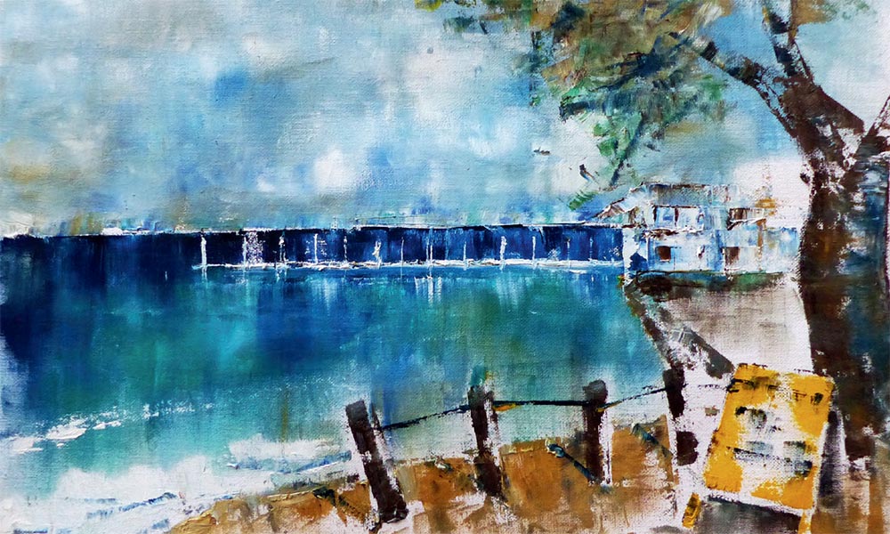 Speighstown Barbados - Gegenständlich - Öl, 35 x 50 - Rudolf Bilzer 2015